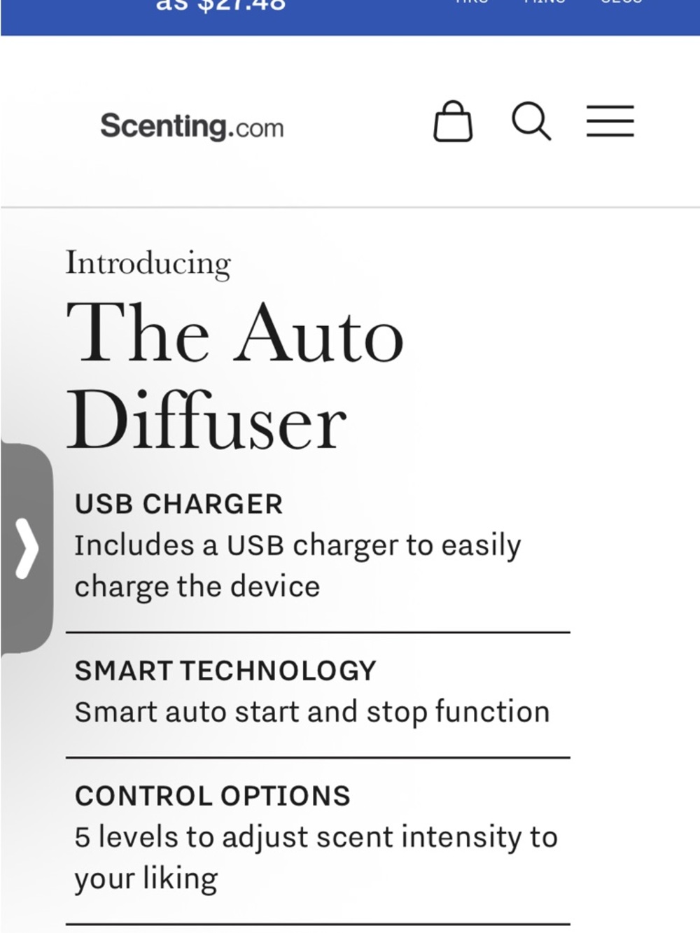 HOTEL SCENTS Pink Auto Diffuser – Compact Fragrance Device - Picture 2 of 4